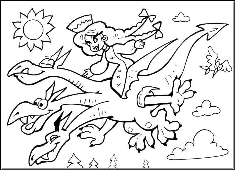 Coloring Dragon. Category Fairy tales. Tags:  Dragon.