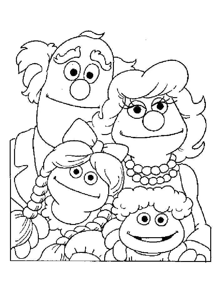 Coloring Family cartoon. Category family. Tags:  Family, parents, children.