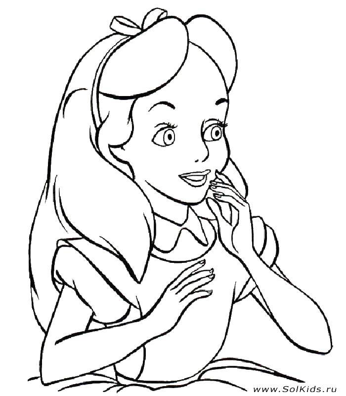 Coloring Alice. Category The characters from fairy tales. Tags:  Alice .