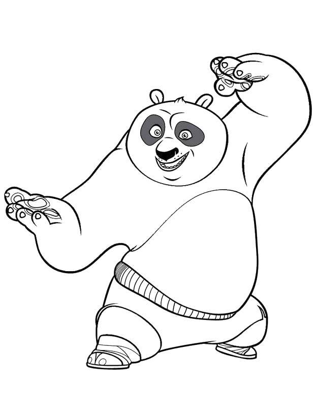 Coloring Po from kung fu Panda. Category Cartoon character. Tags:  Cartoon character, Kung Fu Panda.