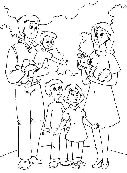 Coloring Family. Category Nature. Tags:  children, father, mother.