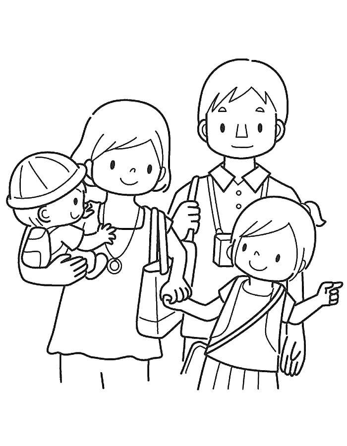 Coloring Family. Category Family. Tags:  children, father, mother.