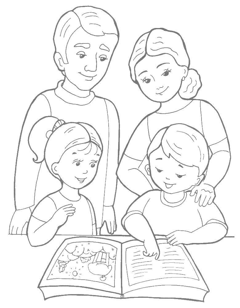 Coloring Family. Category family. Tags:  children, father, mother.