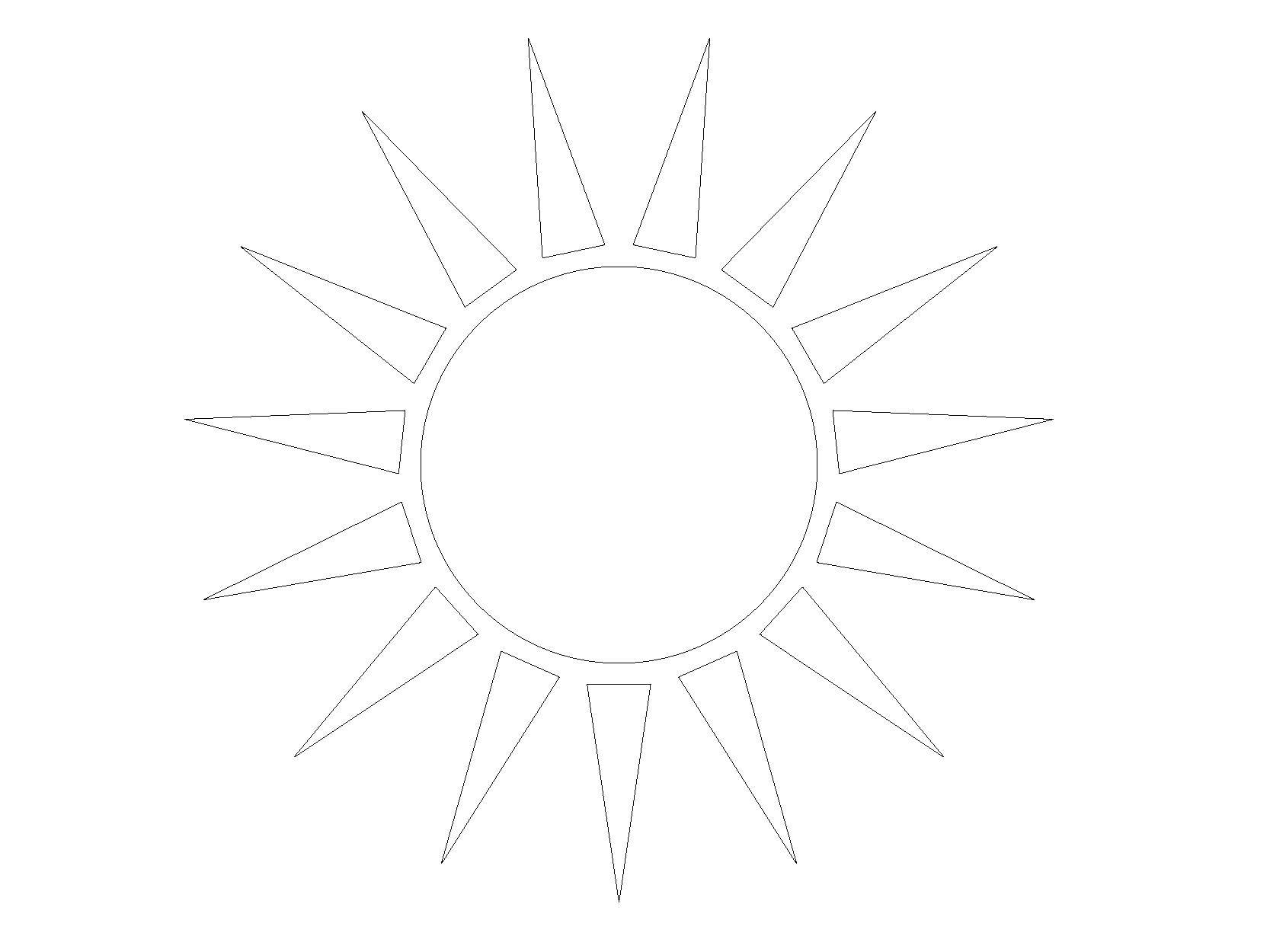 Опис: розмальовки  Сонце. Категорія: розфарбовування фігур. Теги:  сонце.