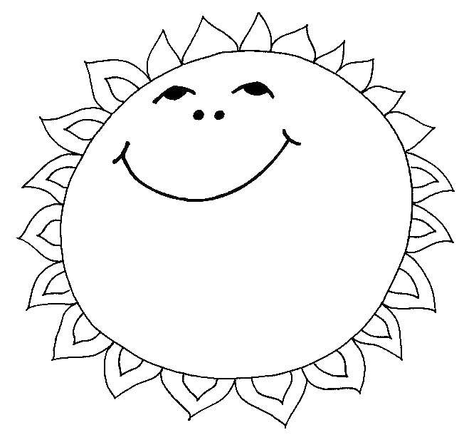 Название: Раскраска Большое солнце. Категория: погода. Теги: солнце, большое.