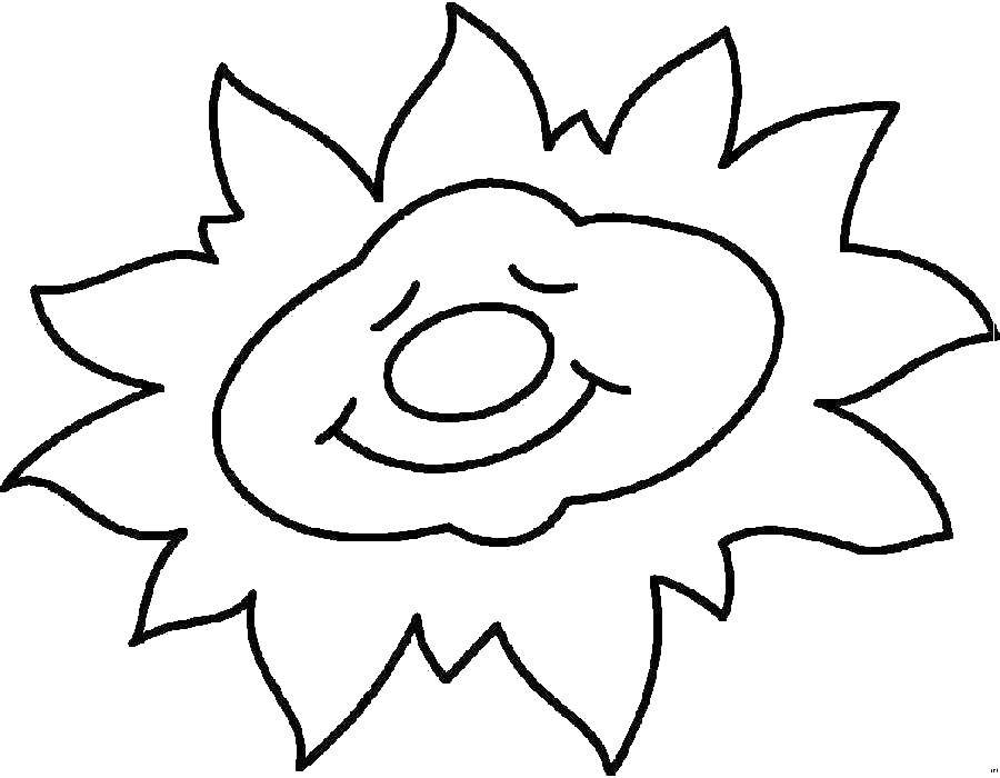 Название: Раскраска Солнце. Категория: погода. Теги: солнце.