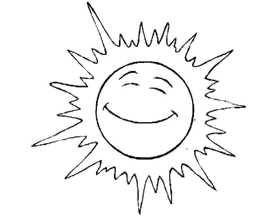 Coloring The smile of the sun. Category weather. Tags:  smile, sun.