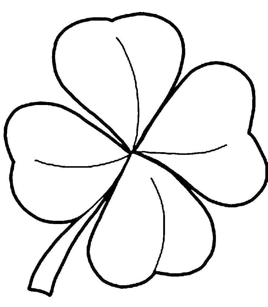 Coloring Clover leaf. Category The contours of the leaves. Tags:  listkeeper.