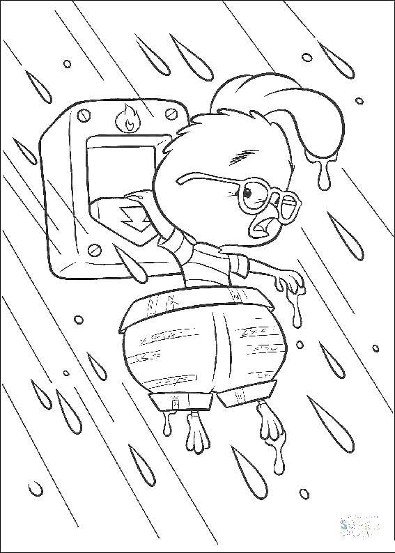 Coloring Tsiplenok chick. Category Cartoon character. Tags:  tsiplenok chick.