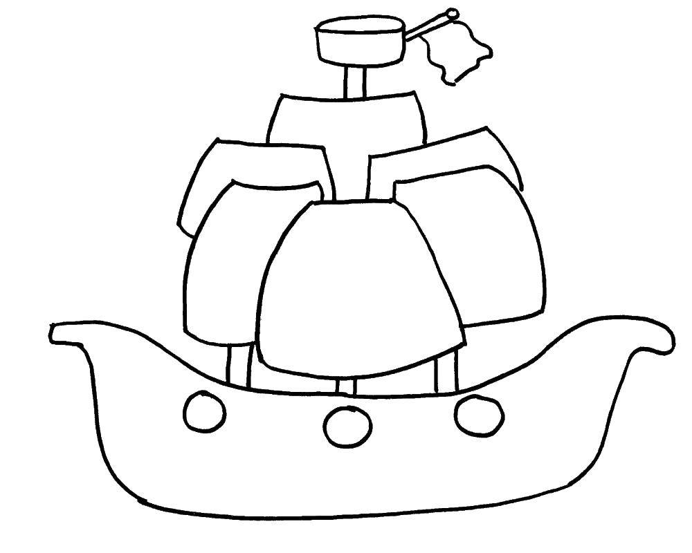 Coloring Boat. Category toys. Tags:  boat, toy.