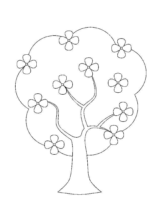 Coloring Tree. Category spring. Tags:  tree.
