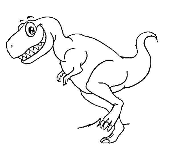 Название: Раскраска Хитрый динозавр. Категория: динозавр. Теги: Динозавры.