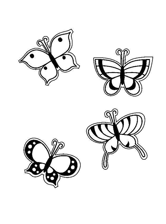 Название: Раскраска Бабочки летают. Категория: весна. Теги: бабочки.
