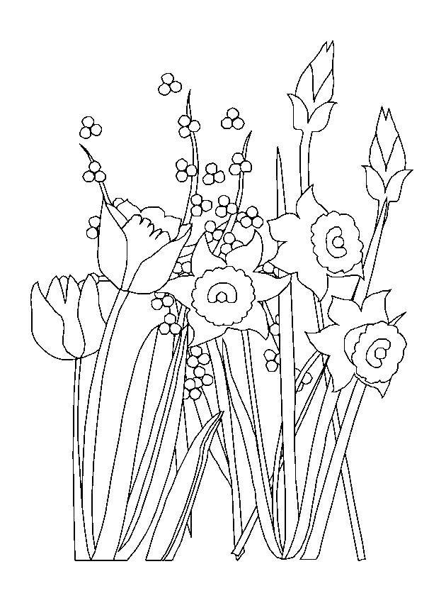 Coloring Flowers. Category spring. Tags:  flowers.