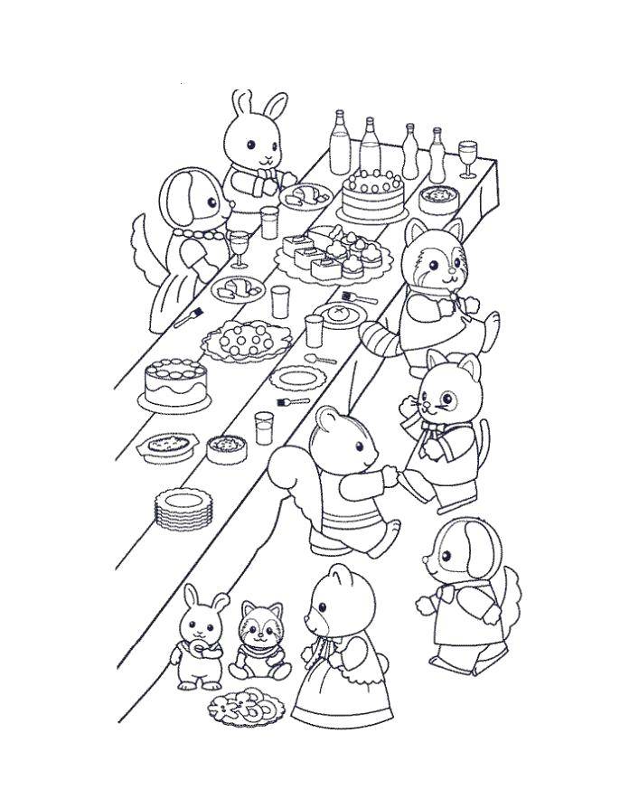Coloring Animal family. Category family animals. Tags:  Family, animals.