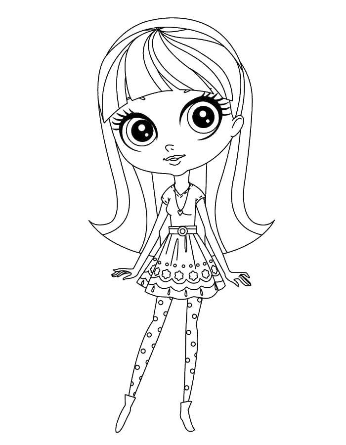 Coloring Beauty. Category coloring pages for girls. Tags:  Doll, fashionista, fashion.