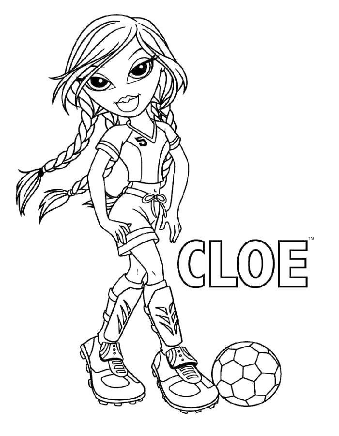 Coloring Doll Chloe from bratz. Category coloring pages for girls. Tags:  Doll, "Bratz".