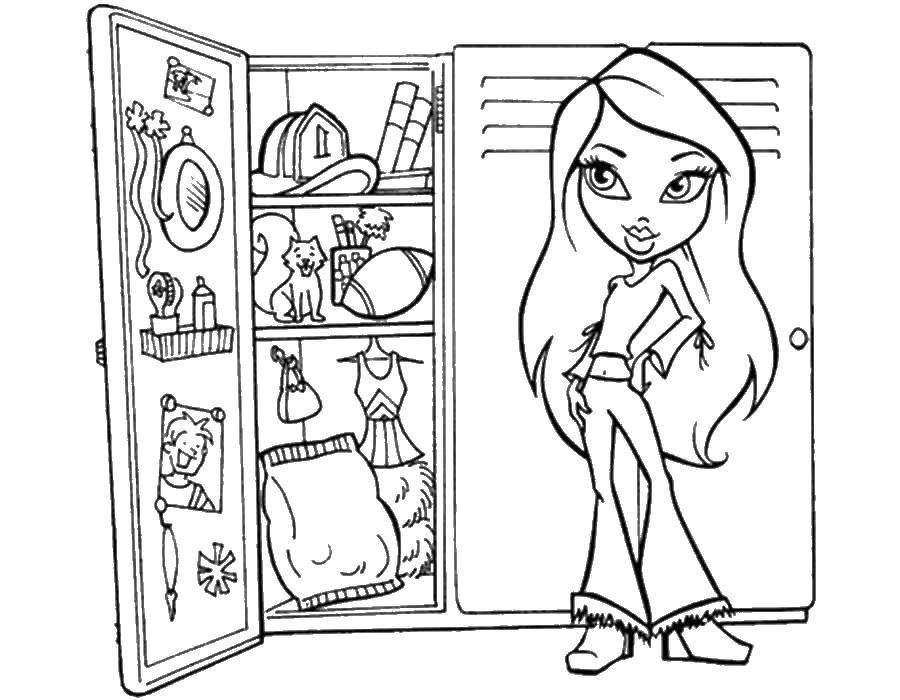 Coloring Doll of bratz. Category coloring pages for girls. Tags:  Doll, "Bratz".