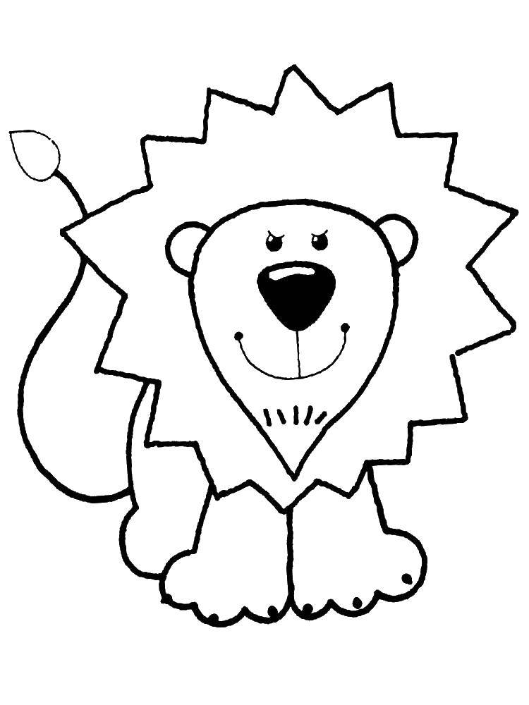 Coloring Leo. Category little ones. Tags:  Animals, lion.