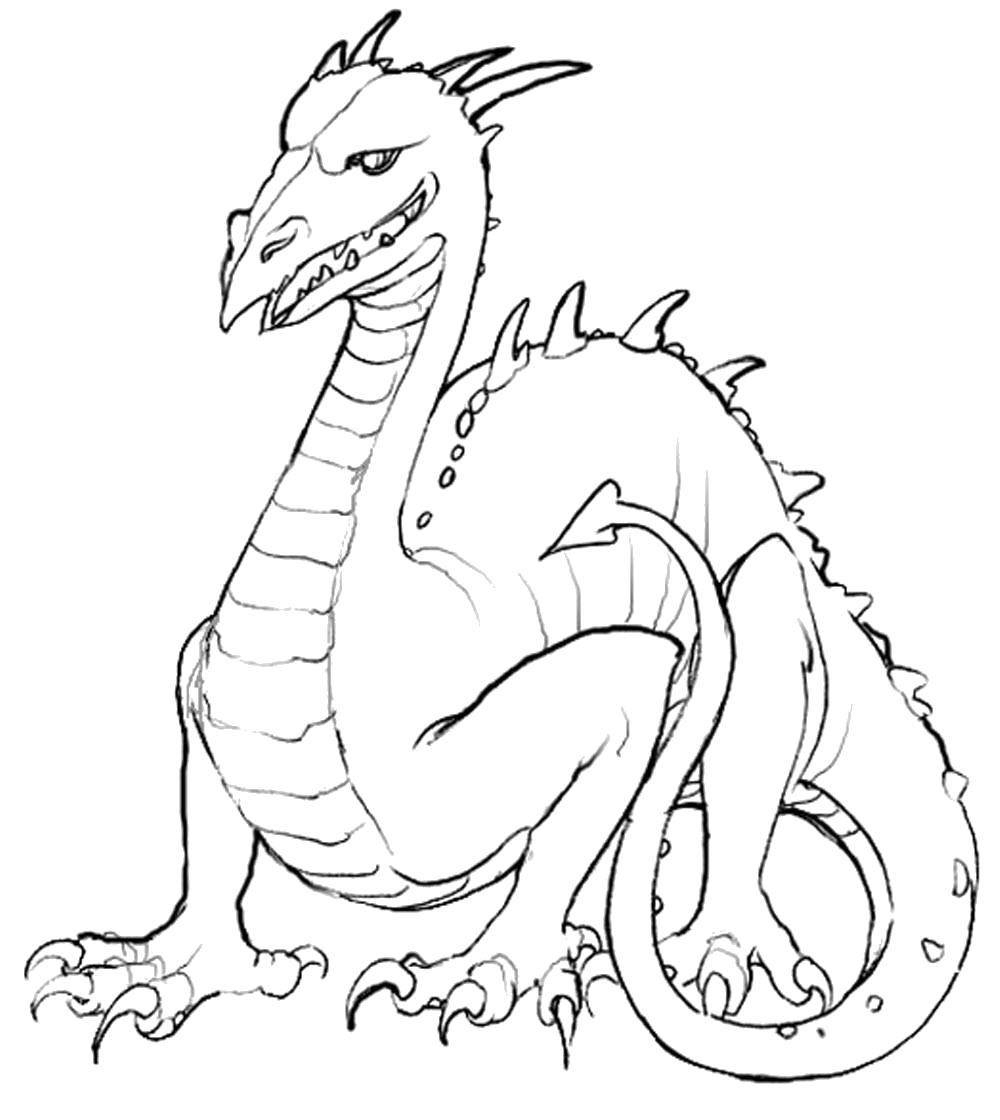 Coloring A giant dragon. Category Dragons. Tags:  Dragons.