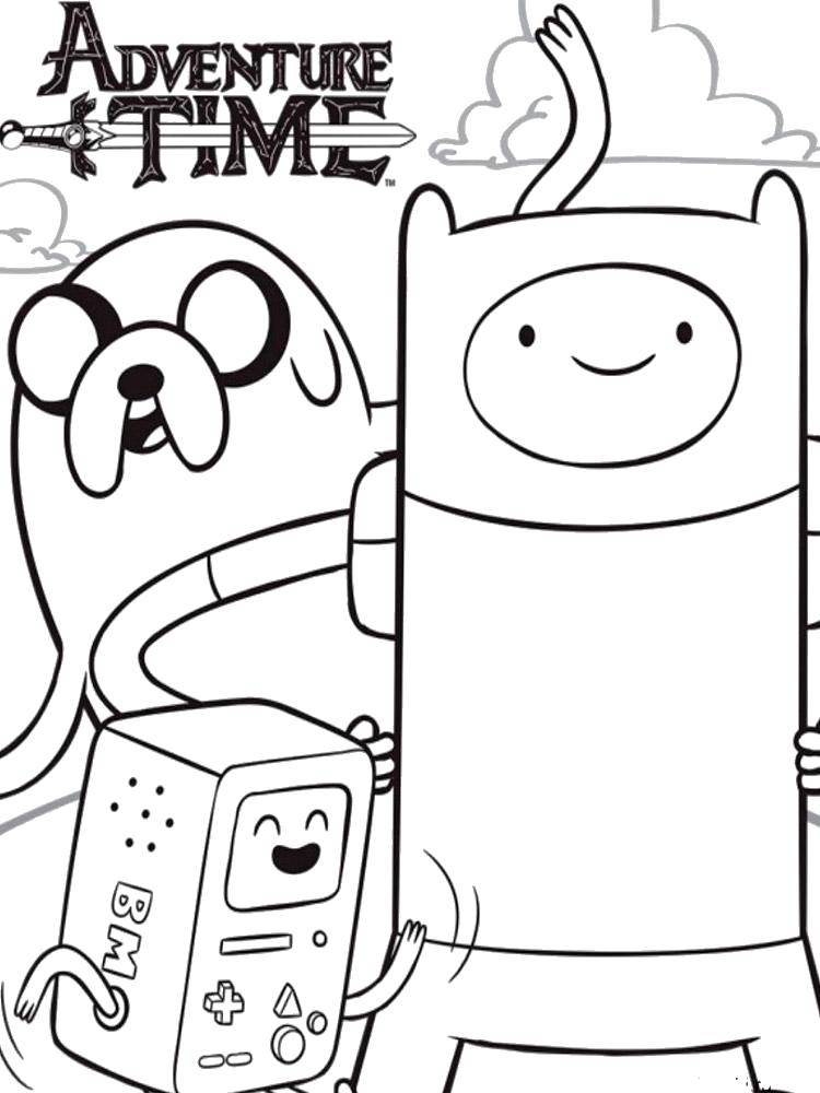 Coloring Advenchur time. Category adventure time. Tags:  The character from the cartoon, "Adventure Time".