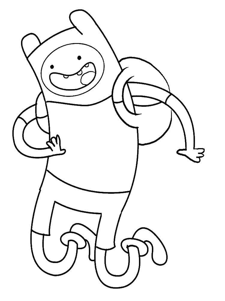 Coloring Finn. Category adventure time. Tags:  The character from the cartoon, "Adventure Time".