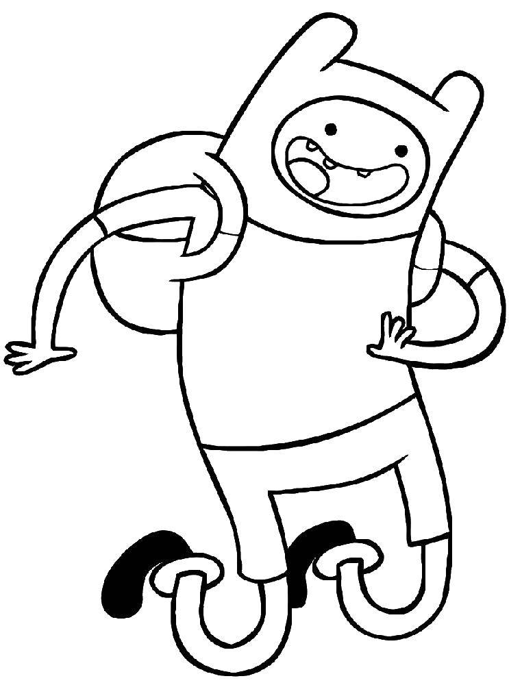 Coloring Finn. Category Cartoon character. Tags:  The character from the cartoon, "Adventure Time".