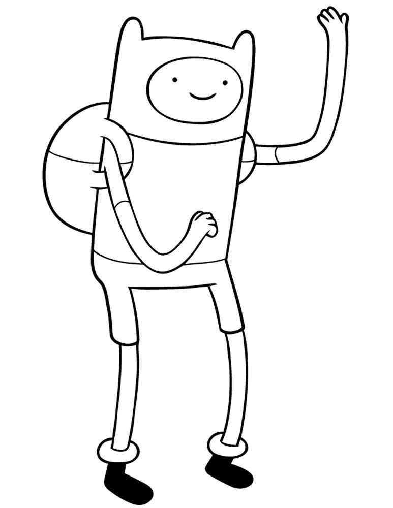 Coloring Finn. Category adventure time. Tags:  The character from the cartoon, "Adventure Time".
