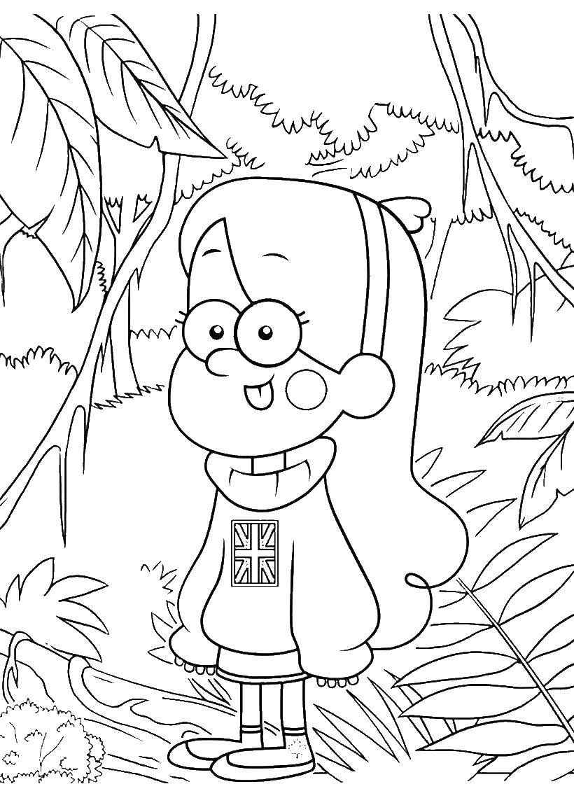 Coloring Gravity falls. Category gravity falls. Tags:  Cartoon character.