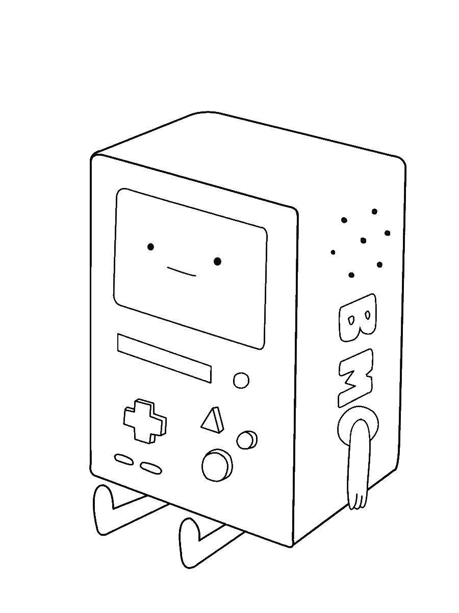 Coloring BMO. Category adventure time. Tags:  The character from the cartoon, "Adventure Time".