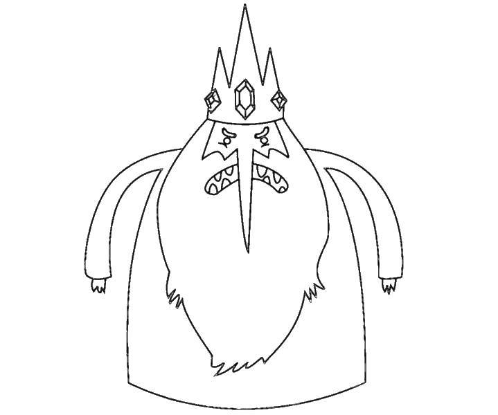 Coloring Ice king. Category adventure time. Tags:  The character from the cartoon, "Adventure Time".