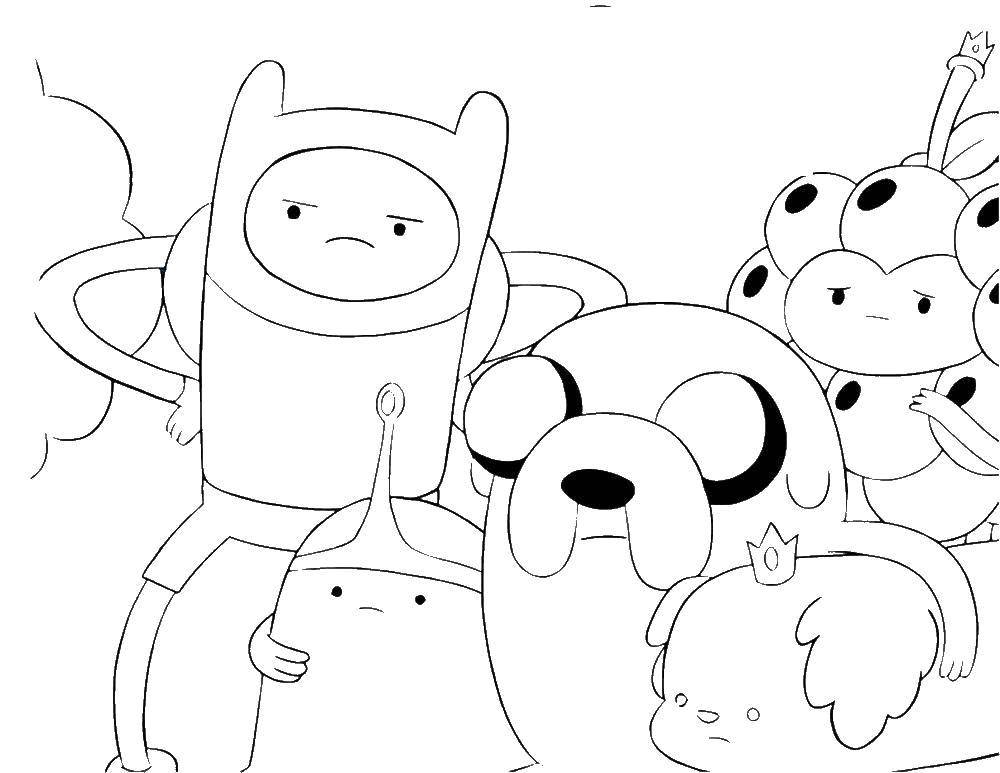 Coloring The characters from the cartoon adventure time. Category adventure time. Tags:  The character from the cartoon, "Adventure Time".