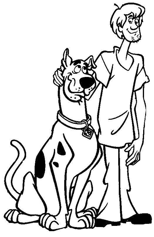 Coloring Sheha and Scooby. Category Cartoon character. Tags:  Cartoon character, Scooby Doo.