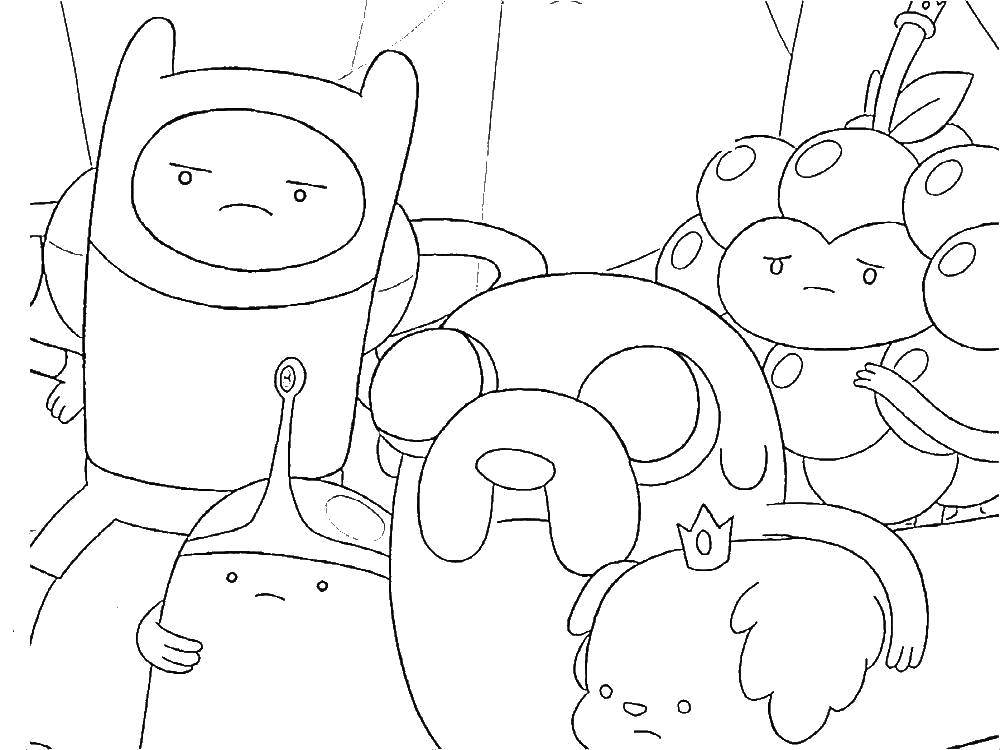 Coloring Adventure time. Category adventure time. Tags:  The character from the cartoon, "Adventure Time".