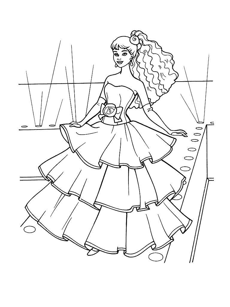 Название: Раскраска Барби принцесса. Категория: принцесса. Теги: Барби, принцесса, принц.