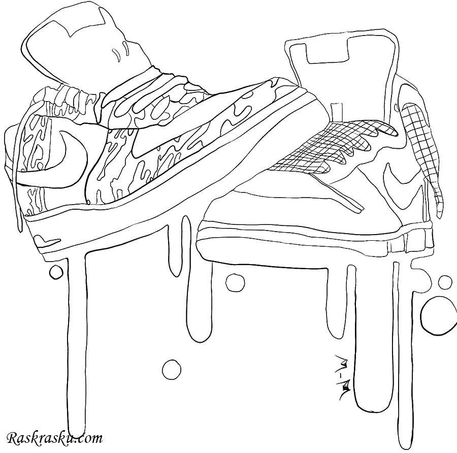 Coloring Dirty sneakers. Category shoes. Tags:  shoes.