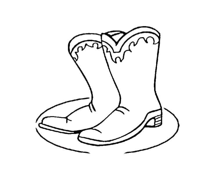Coloring Beautiful boots. Category shoes. Tags:  Shoes, boots.