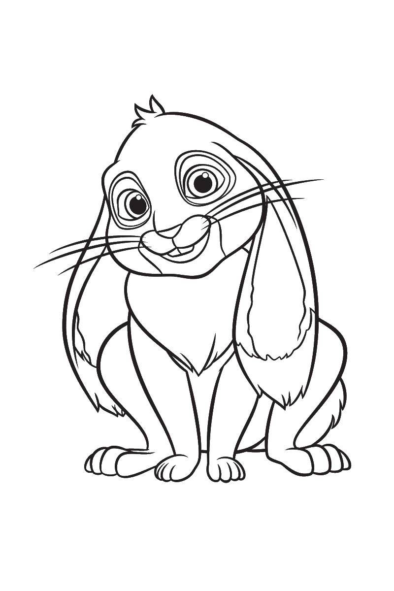 Название: Раскраска Кролик клеевер. Категория: Персонаж из мультфильма. Теги: кролик.