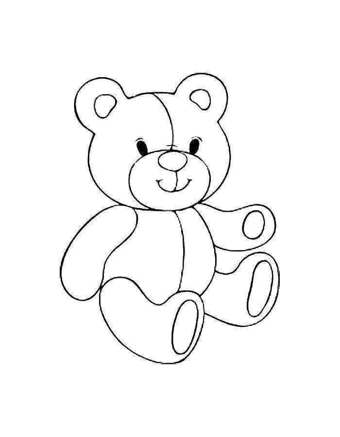 Название: Раскраска Мишка. Категория: игрушка. Теги: медведь.