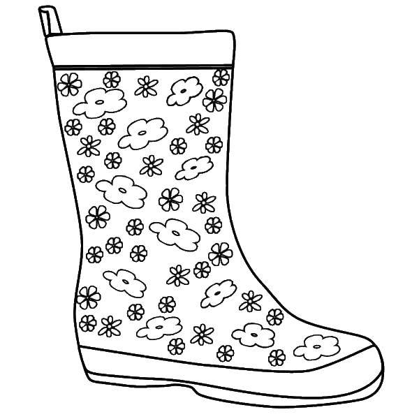 Coloring Rubber boots. Category boots. Tags:  Shoes, boots.
