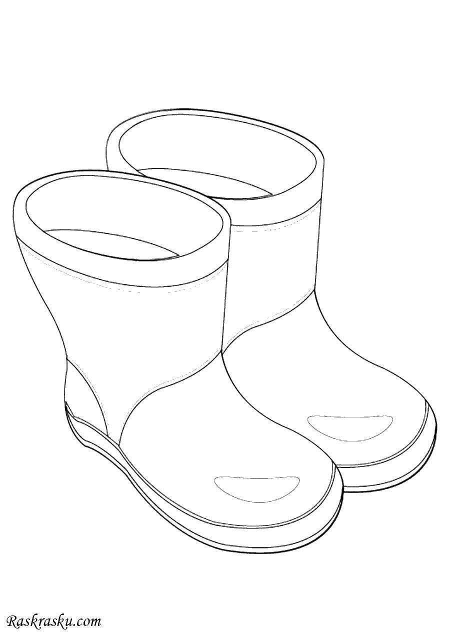 Coloring Rezinovy boots. Category boots. Tags:  rubber boots.