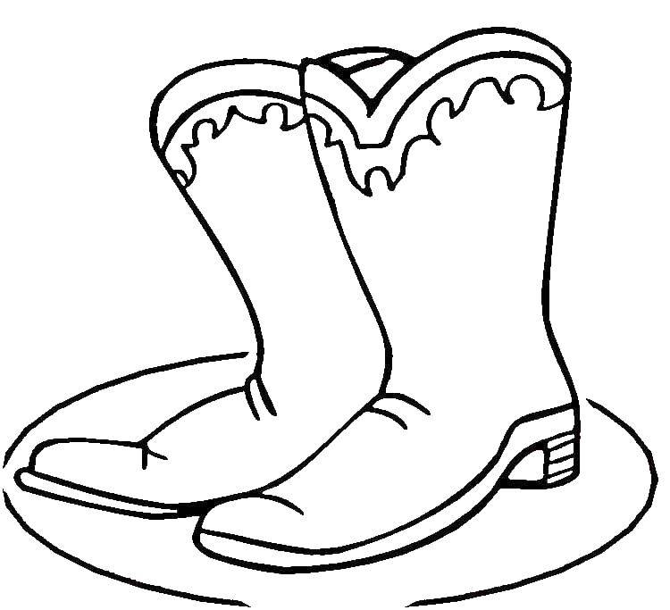 Coloring Boots. Category boots. Tags:  Shoes, boots.