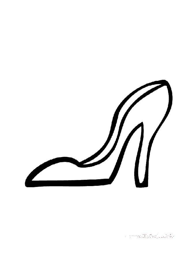 Название: Раскраска Туфелька. Категория: обувь. Теги: туфелька.