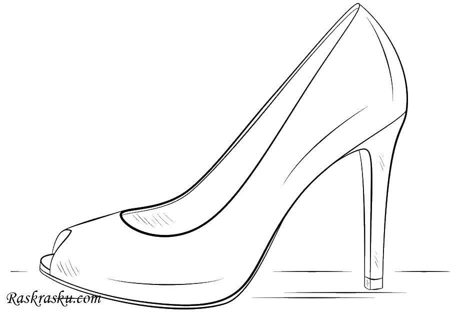 Coloring Slipper. Category shoes. Tags:  the glass slipper.