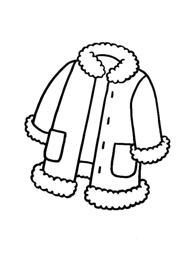 Название: Раскраска Зимний куртка. Категория: одежда. Теги: куртка зимняя.