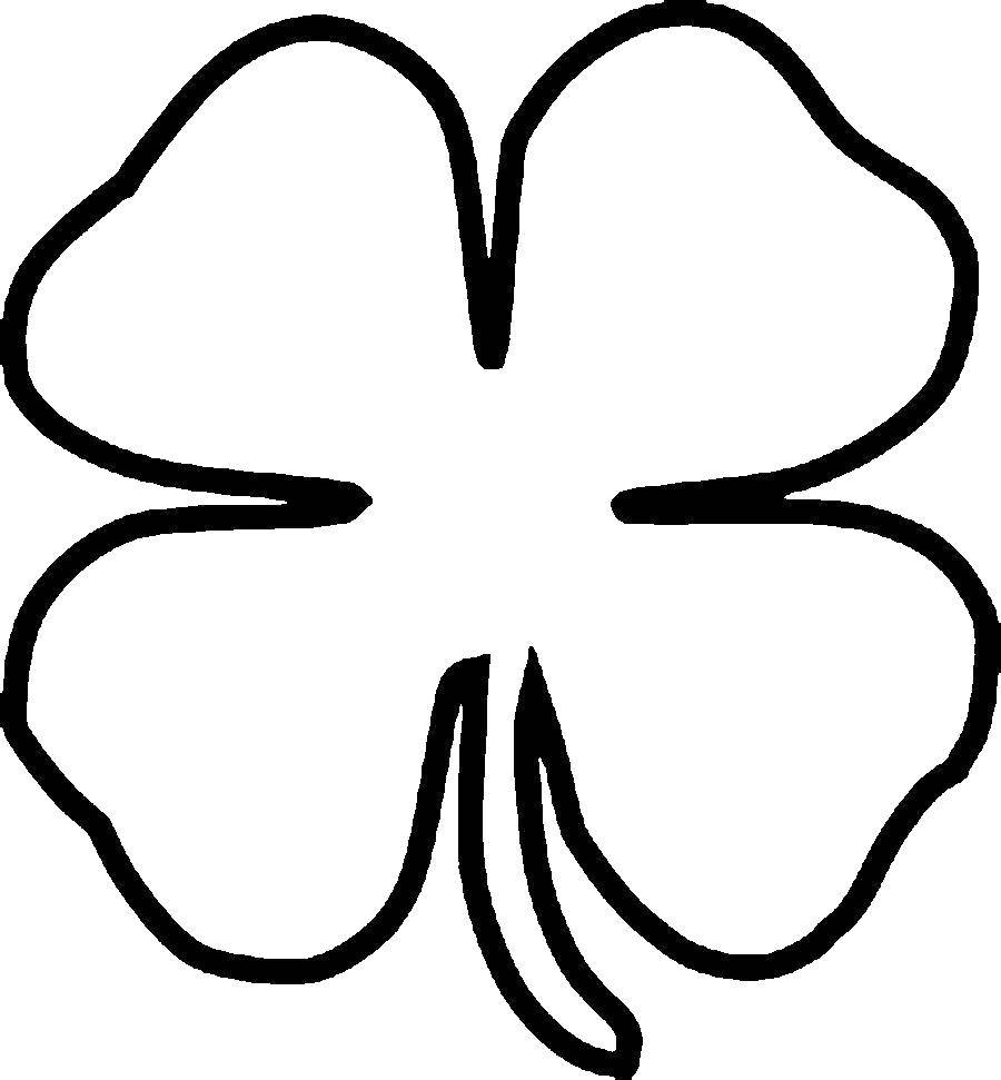 Coloring Clover. Category The contours of the leaves. Tags:  four leaf clover.
