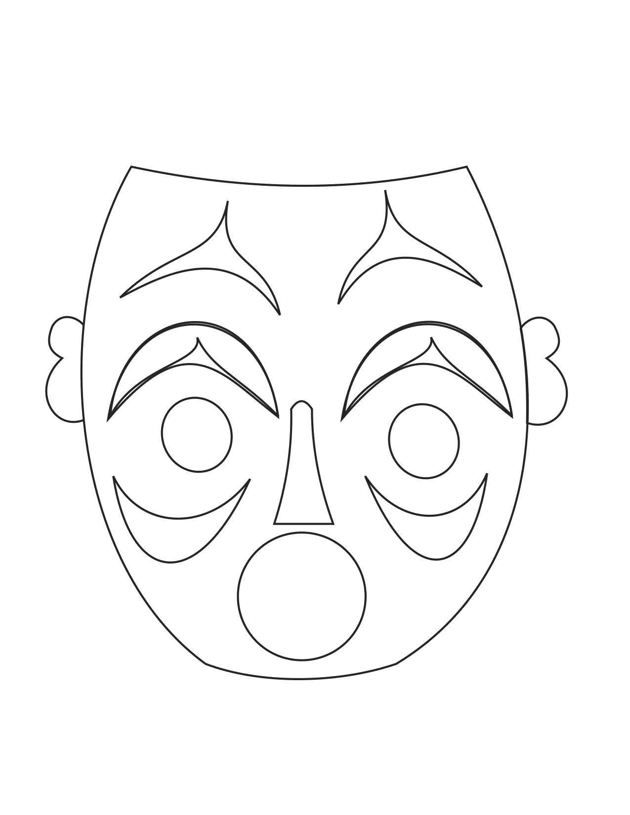 Coloring Naughty mask. Category Masks . Tags:  mask.