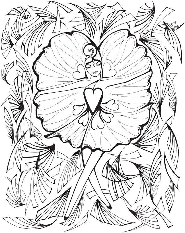 Coloring Forest fairy. Category fairies. Tags:  Fairy, tale.