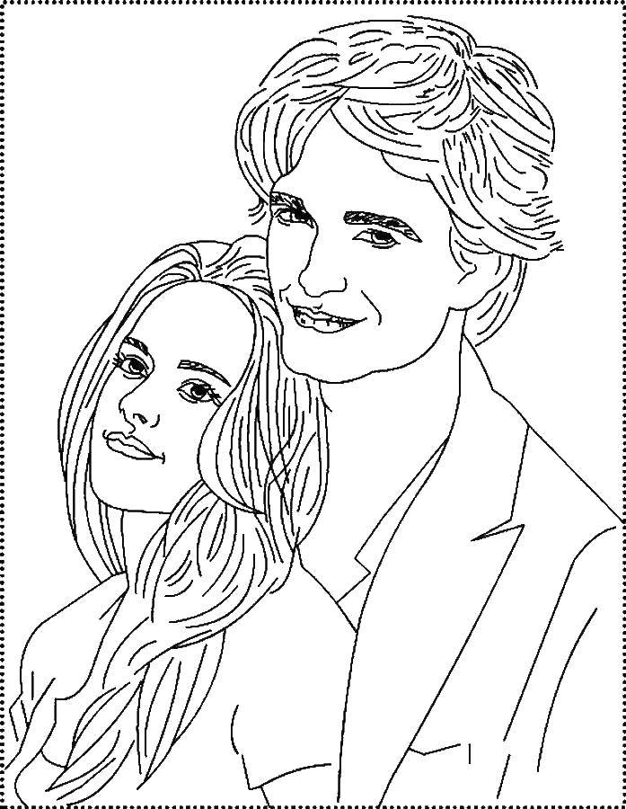 Coloring Bella and Edward. Category The characters from the movies. Tags:  The Movie, Twilight.