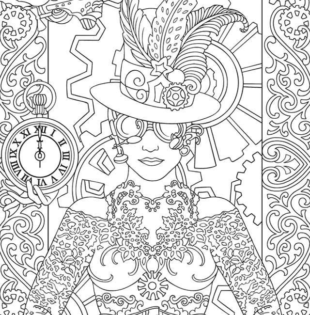 Coloring The lady in the patterns. Category patterns. Tags:  Patterns, woman.